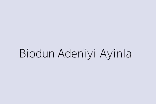 Biodun Adeniyi Ayinla